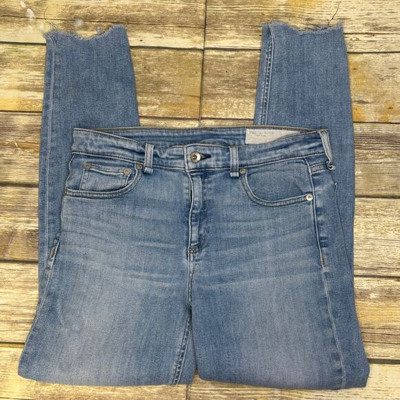 Rag & Bone Cate Midrise Skinny Harper Raw Hem Stretch Denim Womens Sz 29 - Picture 2 of 8
